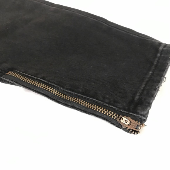 •One Teaspoon Free-bird LW Ankle Zip Denim Jeans in Black Sz 26 & 29 - Picture 12 of 13